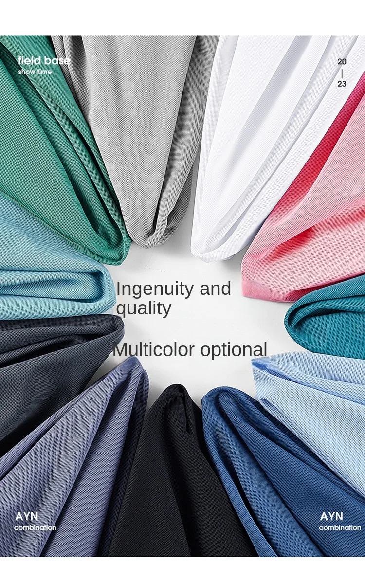 Selected popular nylon fabric, dad's summer clothing, middle-aged men's short sleeved T-shirt, summer ice silk quick drying, mid