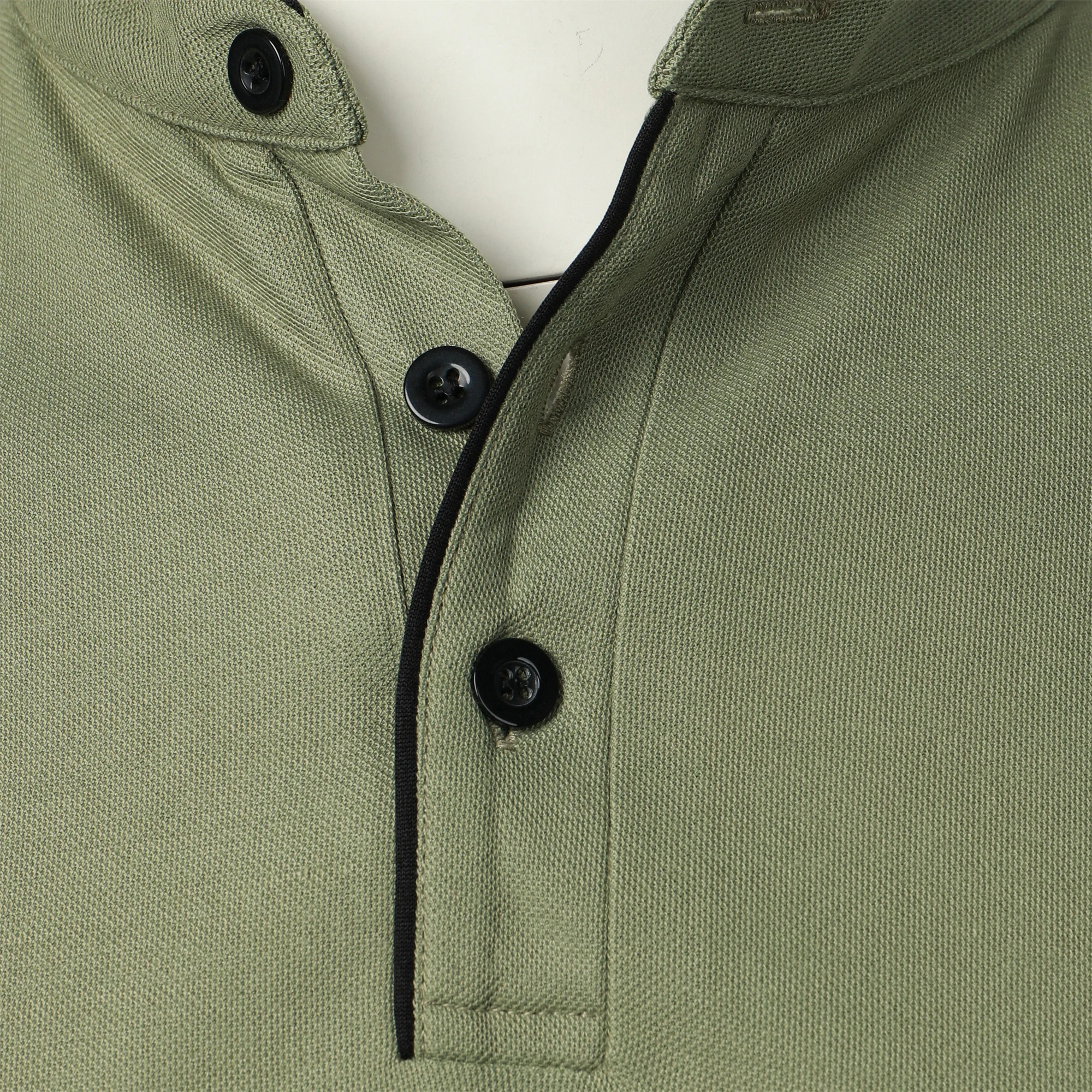 Men's short-sleeved stand-up collar top casual fashion daily solid color short-sleeved stand-up collar T-shirt casual top