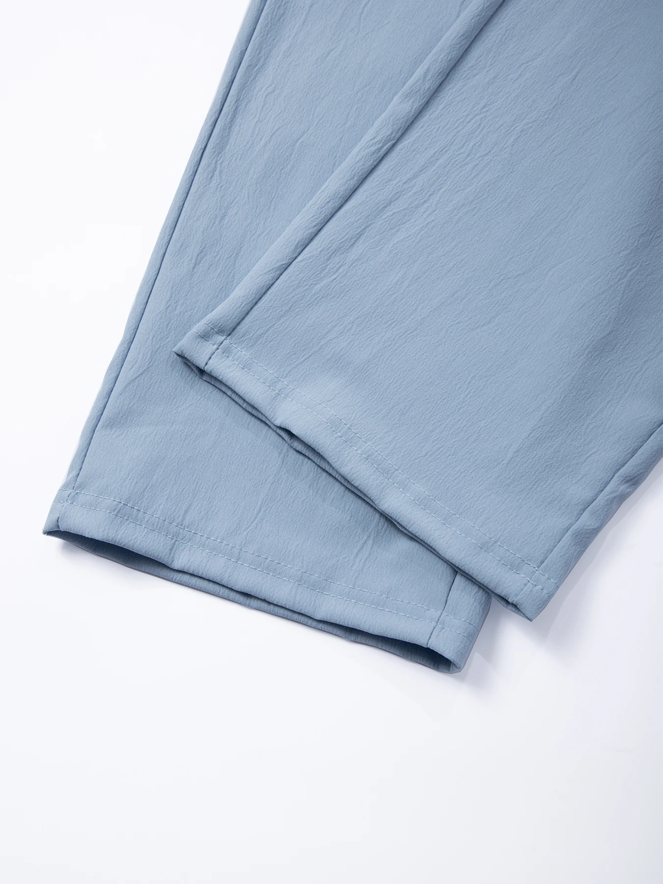 Men's Casual Breathable Pants Summer Solid Color Elastic Waist Trousers Loose Fitness Lightweight Wide Leg Pants Streetwear