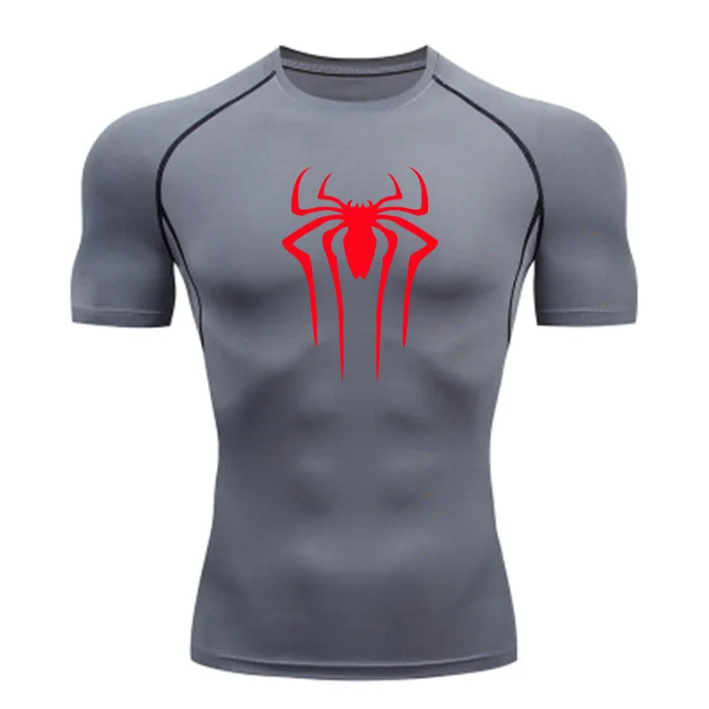 Compression Shirt Men Fitness Gym Super Hero Sport Running T-shirt Rashgard Tops Tee Quick Dry Short Sleeve T-shirt For Men
