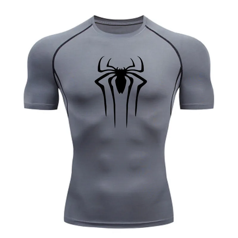 Compression Shirt Men Fitness Gym Super Hero Sport Running T-shirt Rashgard Tops Tee Quick Dry Short Sleeve T-shirt For Men