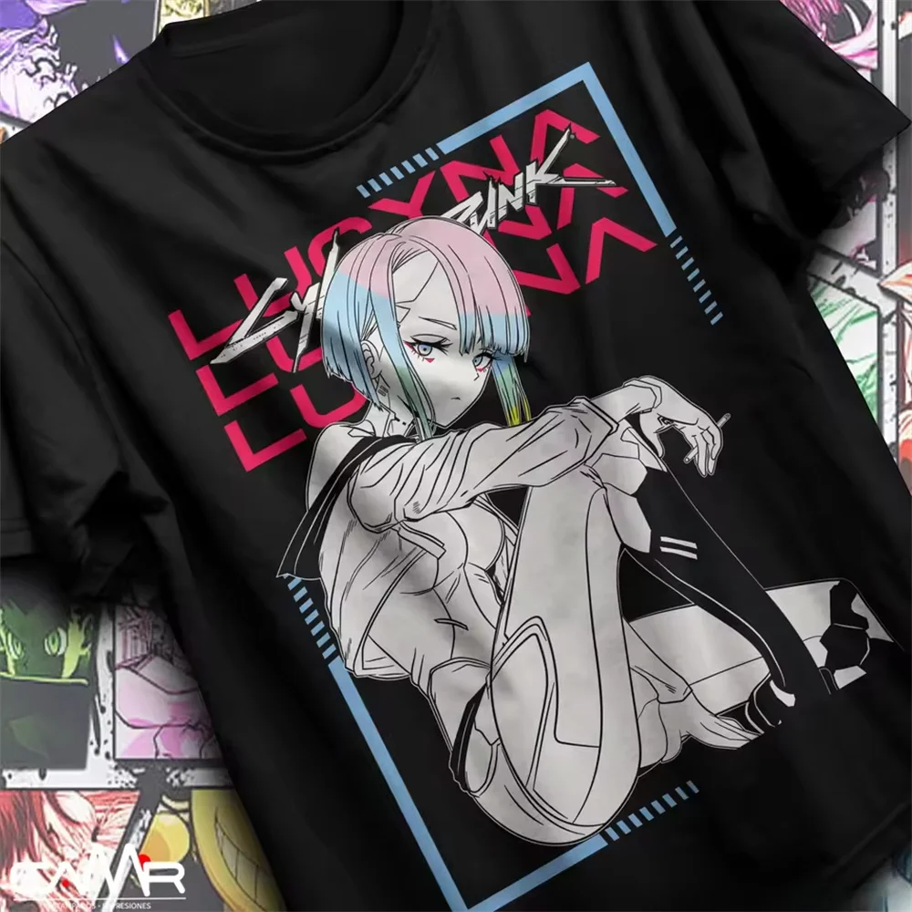 Cyber Edgerunners Cotton High Quality T Shirt Harajuku Japanese Designer Men Tshirt Harajuku Unisex Clothes