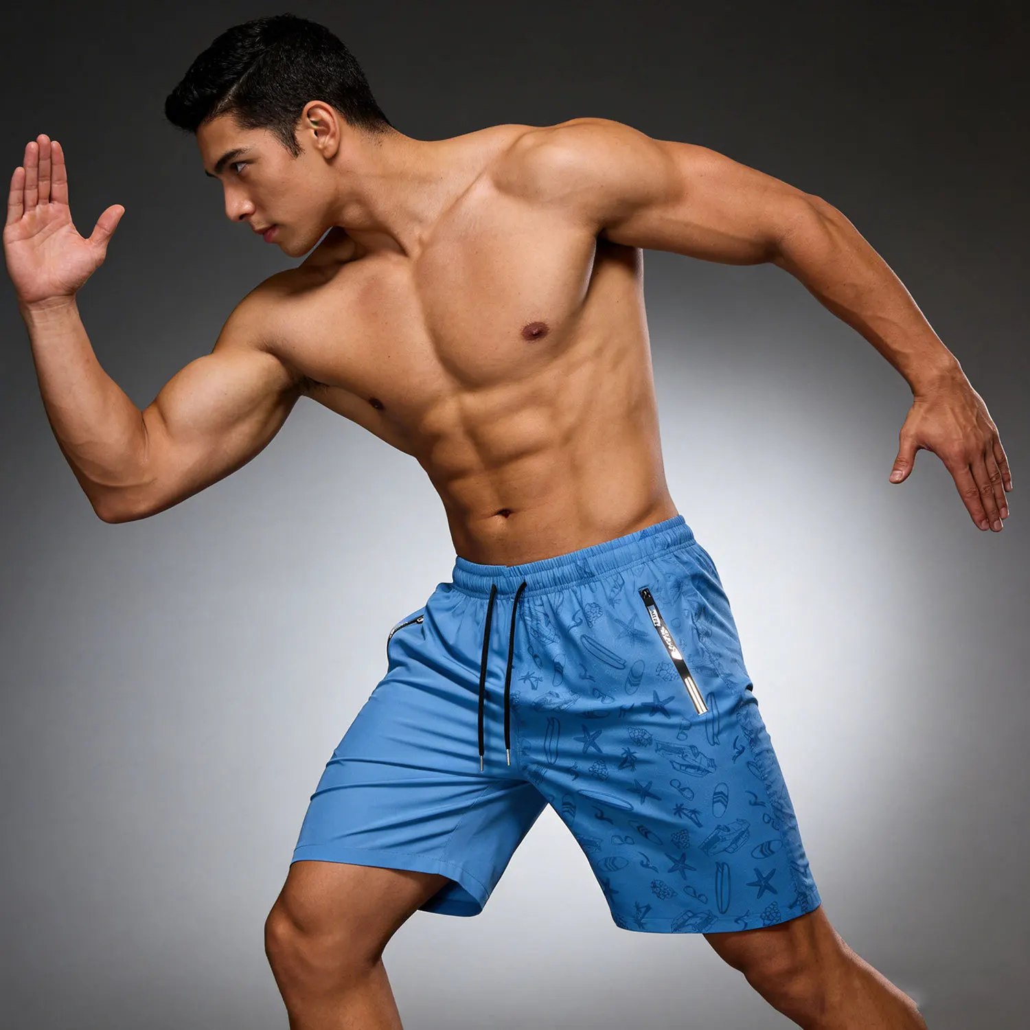 Sports Shorts Men's Summer Quick-Drying Breathable Cool Fitness Sports Shorts Football Fishing Man Gift Swim Trunks Shorts Male