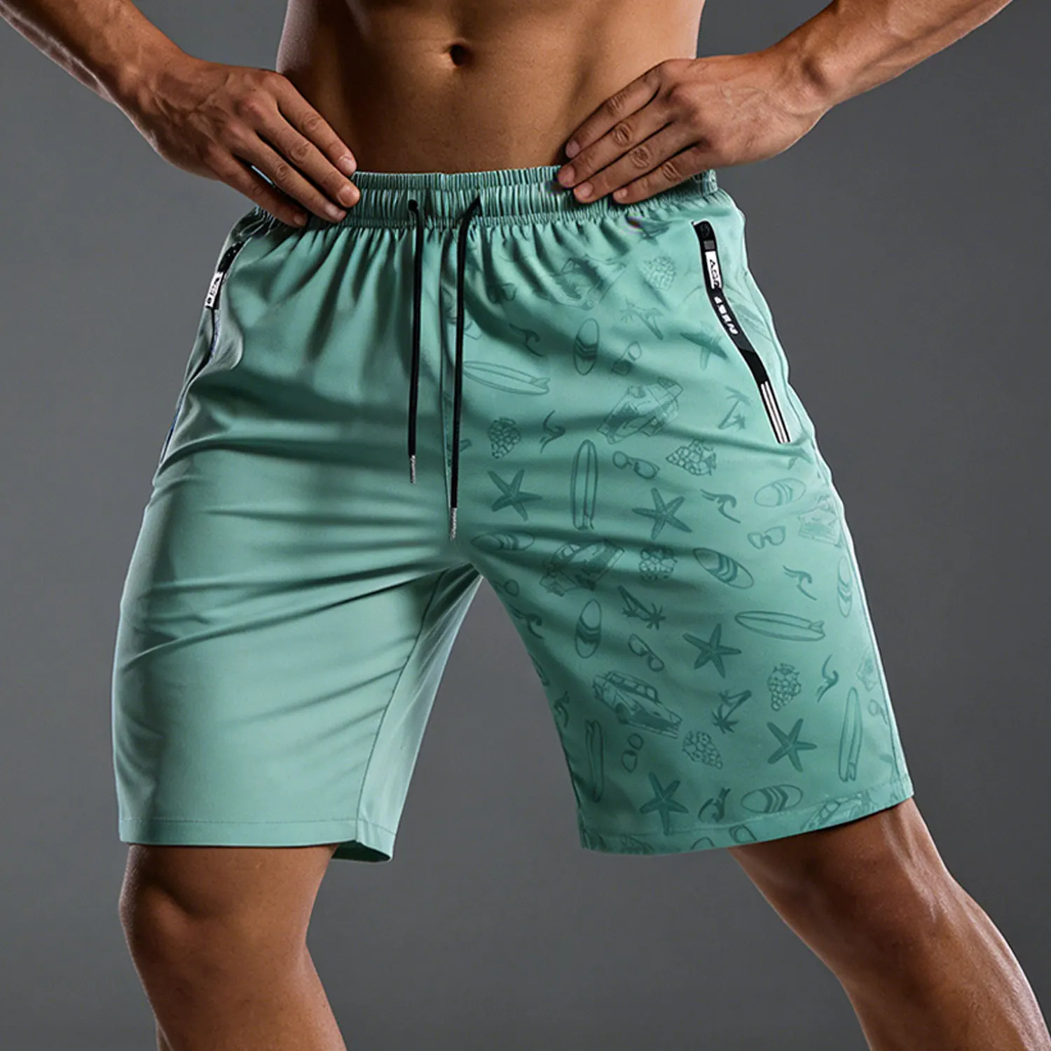 Sports Shorts Men's Summer Quick-Drying Breathable Cool Fitness Sports Shorts Football Fishing Man Gift Swim Trunks Shorts Male