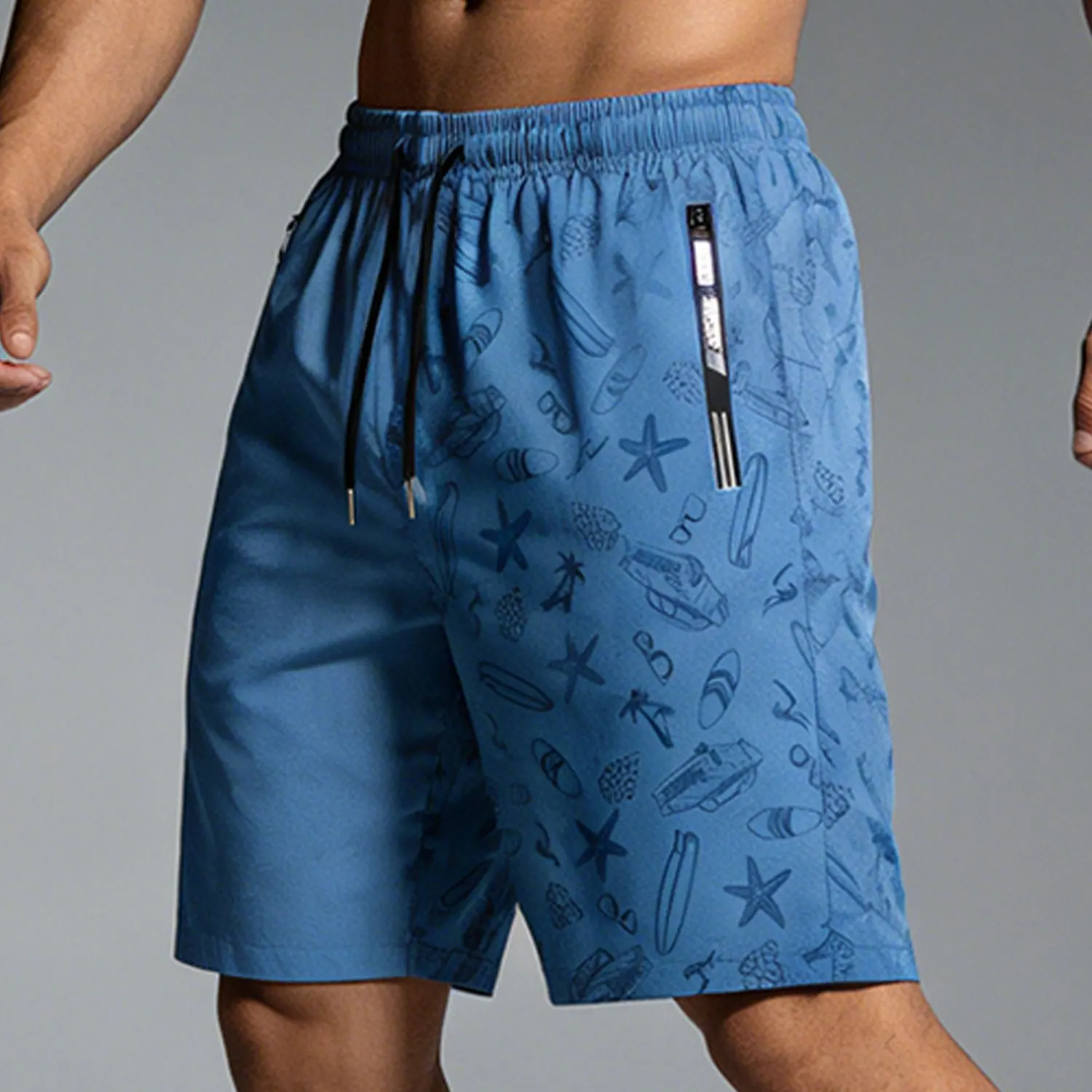 Sports Shorts Men's Summer Quick-Drying Breathable Cool Fitness Sports Shorts Football Fishing Man Gift Swim Trunks Shorts Male