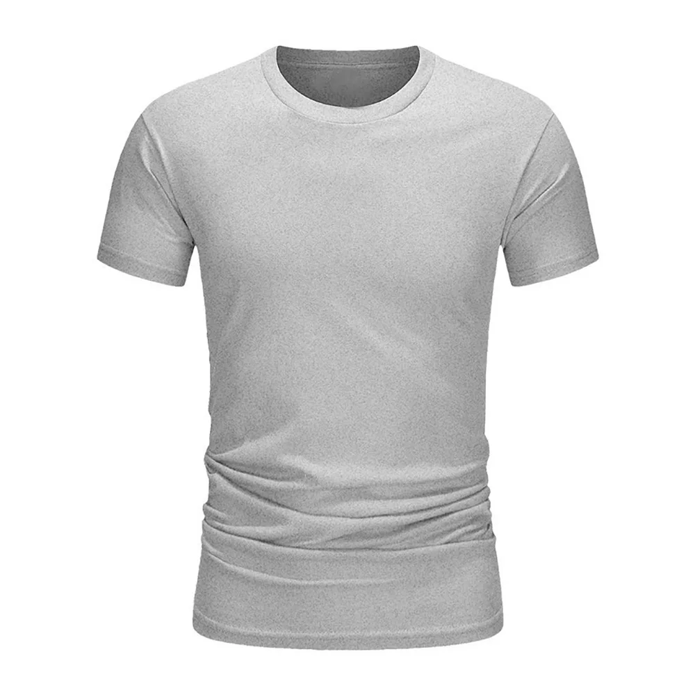 2026 Summer Men's T-shirt Fashion Slim Black Short Sleeved Comfortable Casual Round Neck T-shirts Top Men's Clothing