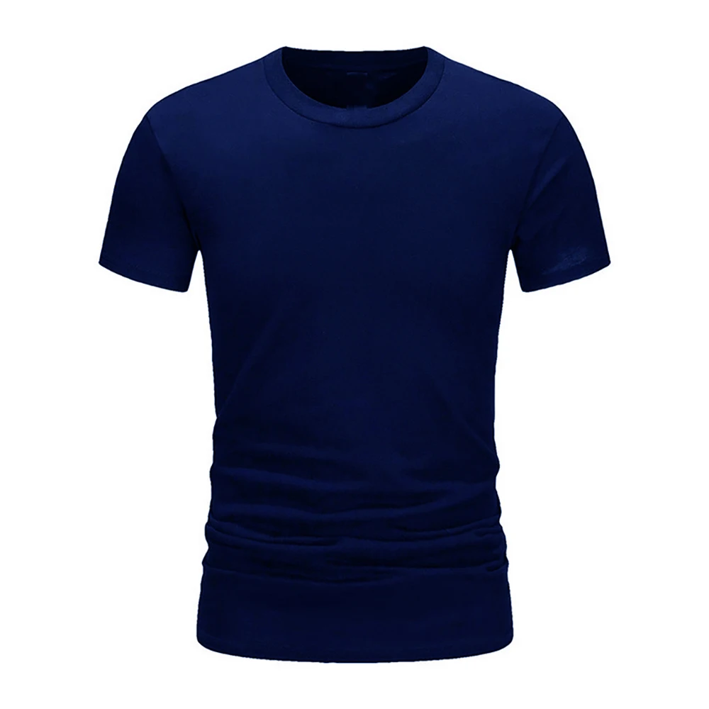 2026 Summer Men's T-shirt Fashion Slim Black Short Sleeved Comfortable Casual Round Neck T-shirts Top Men's Clothing