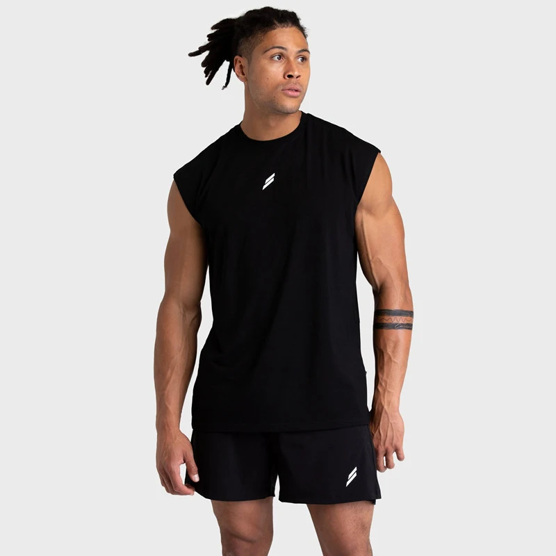NEW Summer Fitness Sports Tank Top Men Breathable Loose Mesh Training Sleeveless T-shirt Quick Drying Vest Male Fitness Clothing