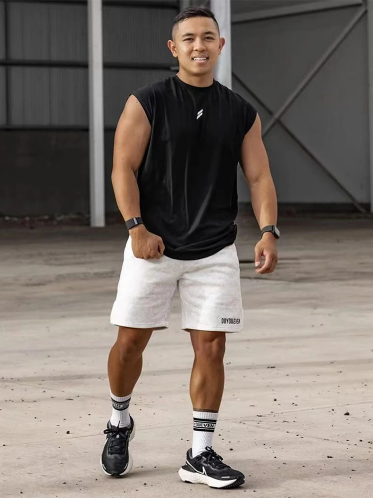 NEW Summer Fitness Sports Tank Top Men Breathable Loose Mesh Training Sleeveless T-shirt Quick Drying Vest Male Fitness Clothing