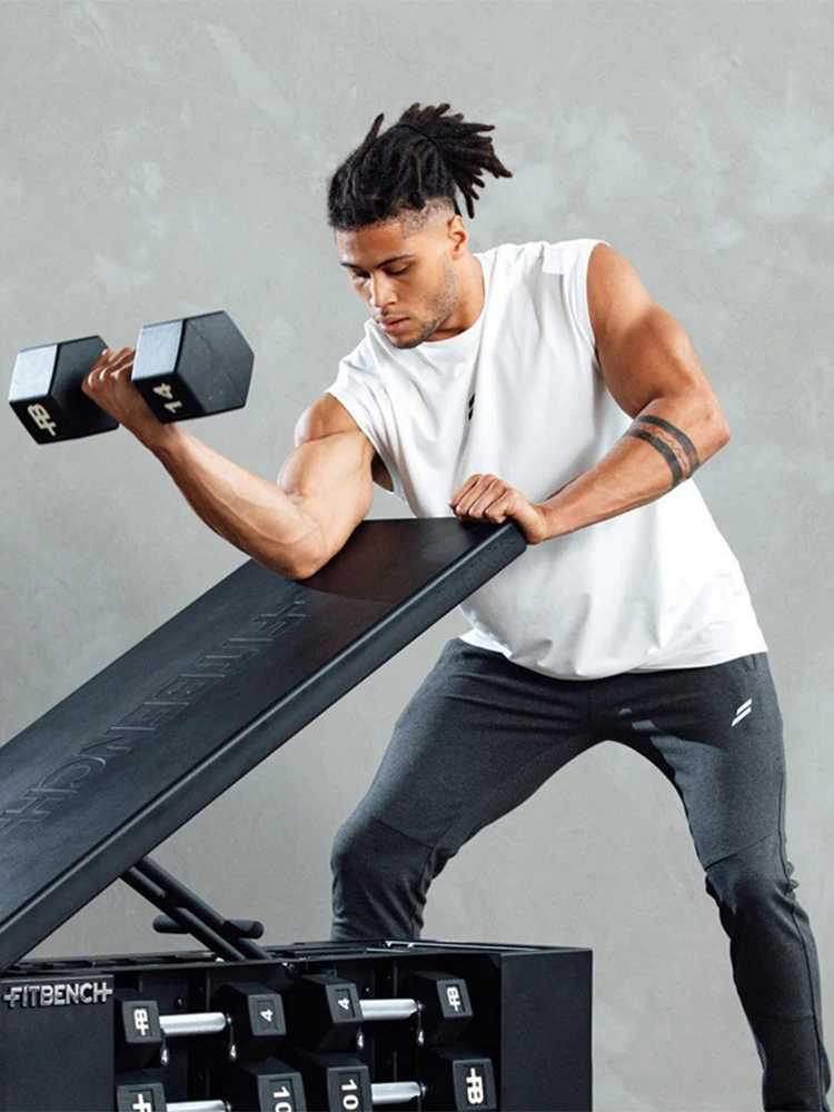NEW Summer Fitness Sports Tank Top Men Breathable Loose Mesh Training Sleeveless T-shirt Quick Drying Vest Male Fitness Clothing