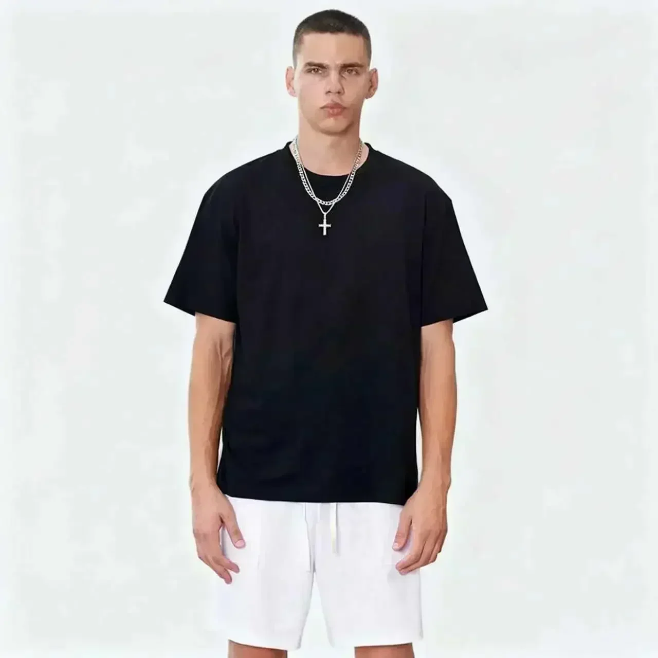 2026 Summer Forward Observations Group T-shirt Men's Black Cotton Tshirt Front Back Globe Print Streetwear Casua