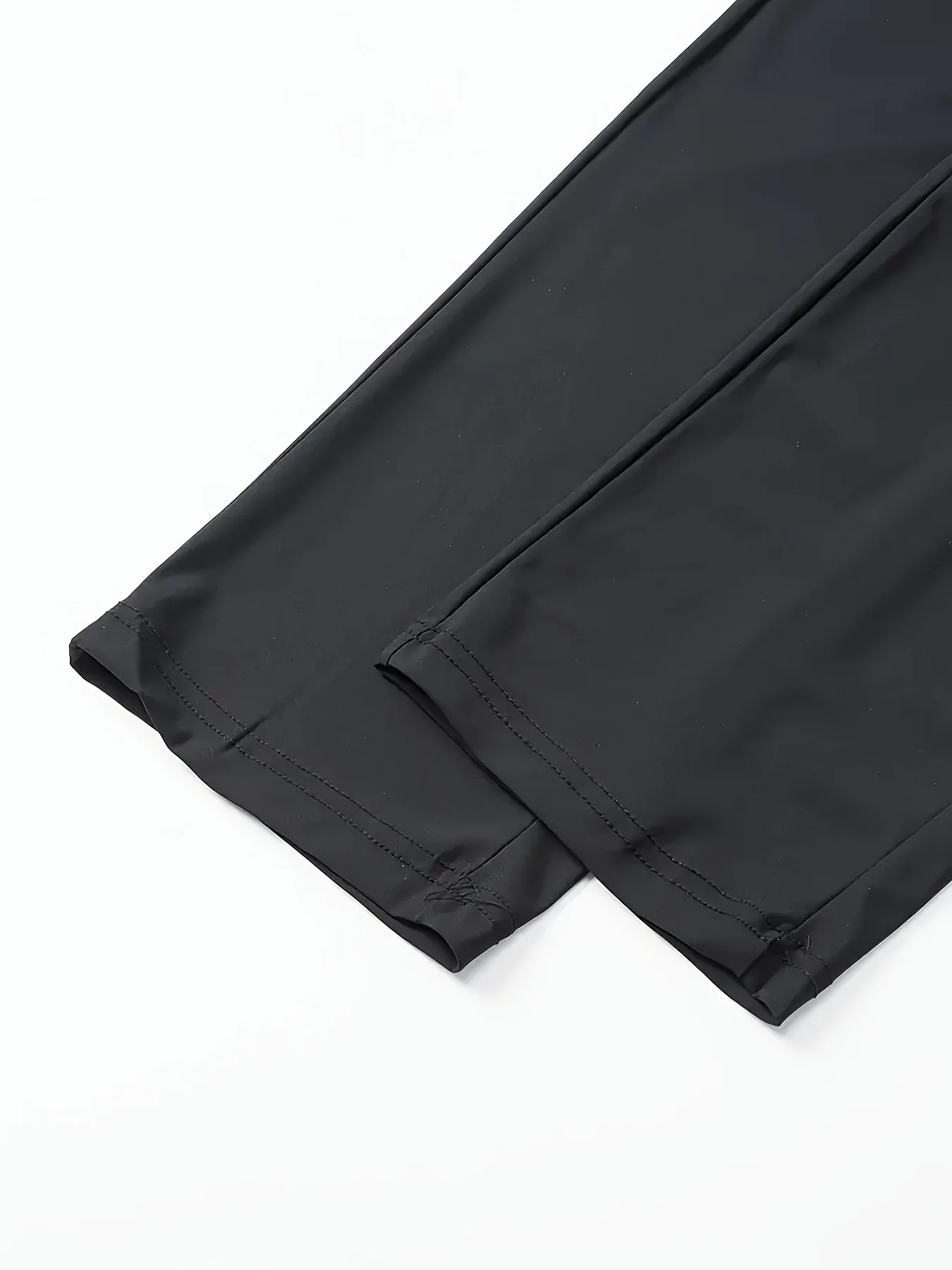 Pants Thin Quick-Dry Flat Men's Summer Nylon Ice Silk Long Feet Stretch Breathable Large Size Casual Baggy Clothes Large Size