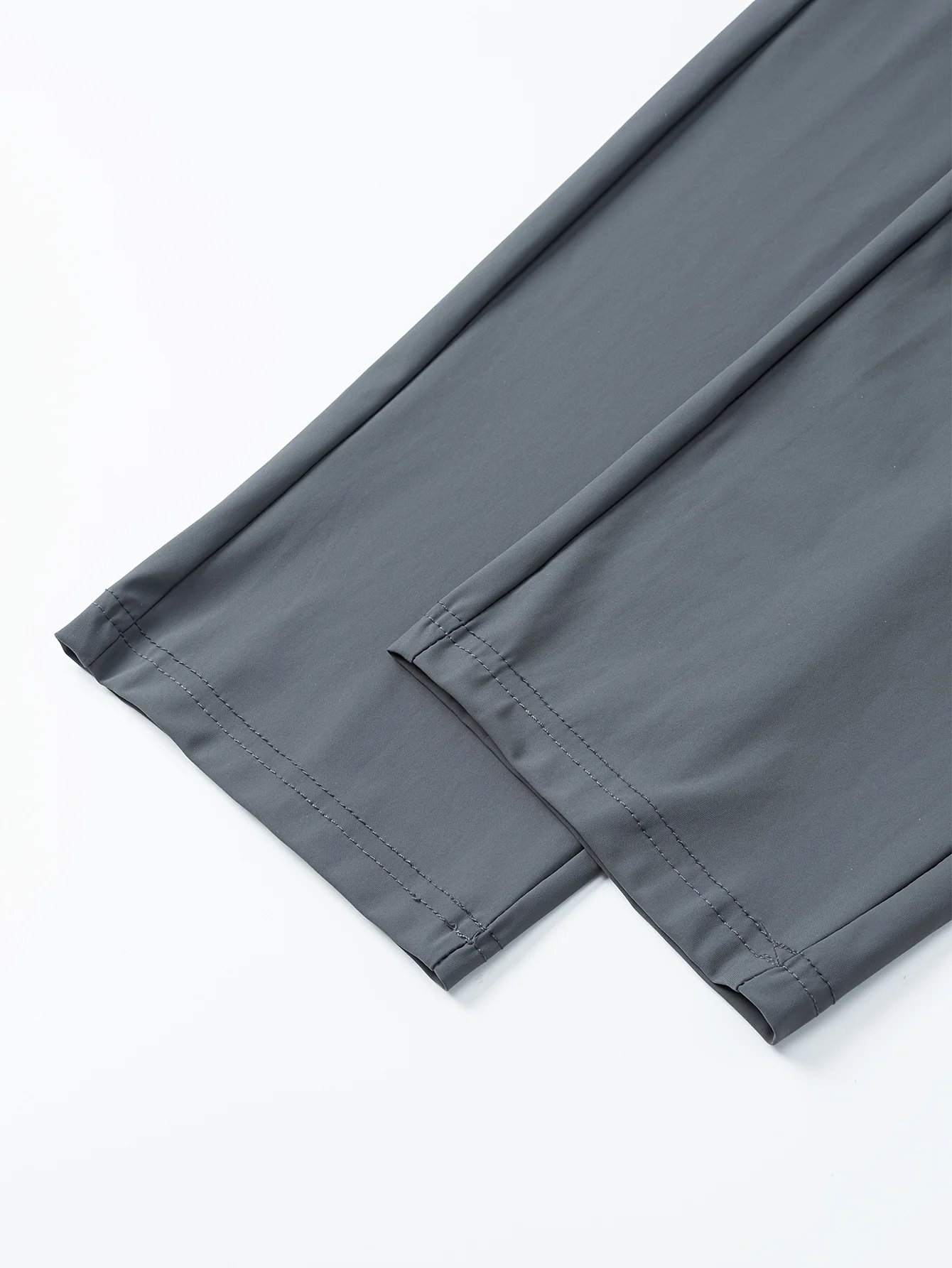Pants Thin Quick-Dry Flat Men's Summer Nylon Ice Silk Long Feet Stretch Breathable Large Size Casual Baggy Clothes Large Size