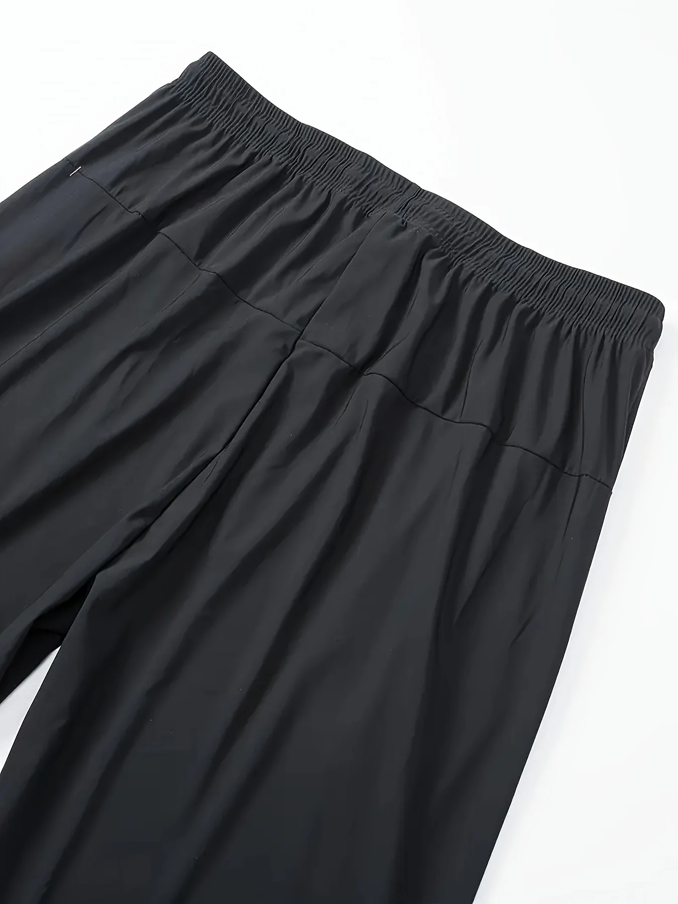 Pants Thin Quick-Dry Flat Men's Summer Nylon Ice Silk Long Feet Stretch Breathable Large Size Casual Baggy Clothes Large Size