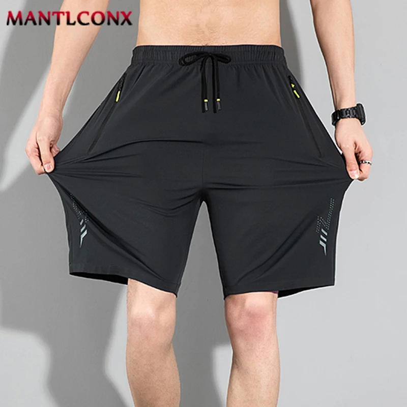 Summer Classic Joggers Men's Shorts Gym Fitness Quick Dry Running Sports Board Shorts New Summer Casual Bottom Zipper Pockets