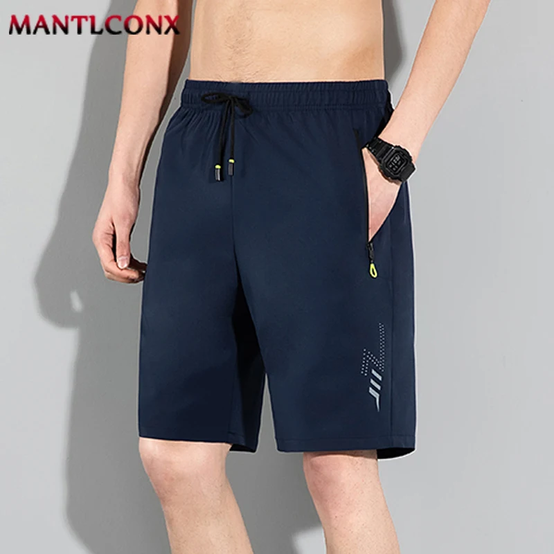Summer Classic Joggers Men's Shorts Gym Fitness Quick Dry Running Sports Board Shorts New Summer Casual Bottom Zipper Pockets