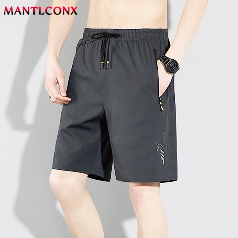 Summer Classic Joggers Men's Shorts Gym Fitness Quick Dry Running Sports Board Shorts New Summer Casual Bottom Zipper Pockets