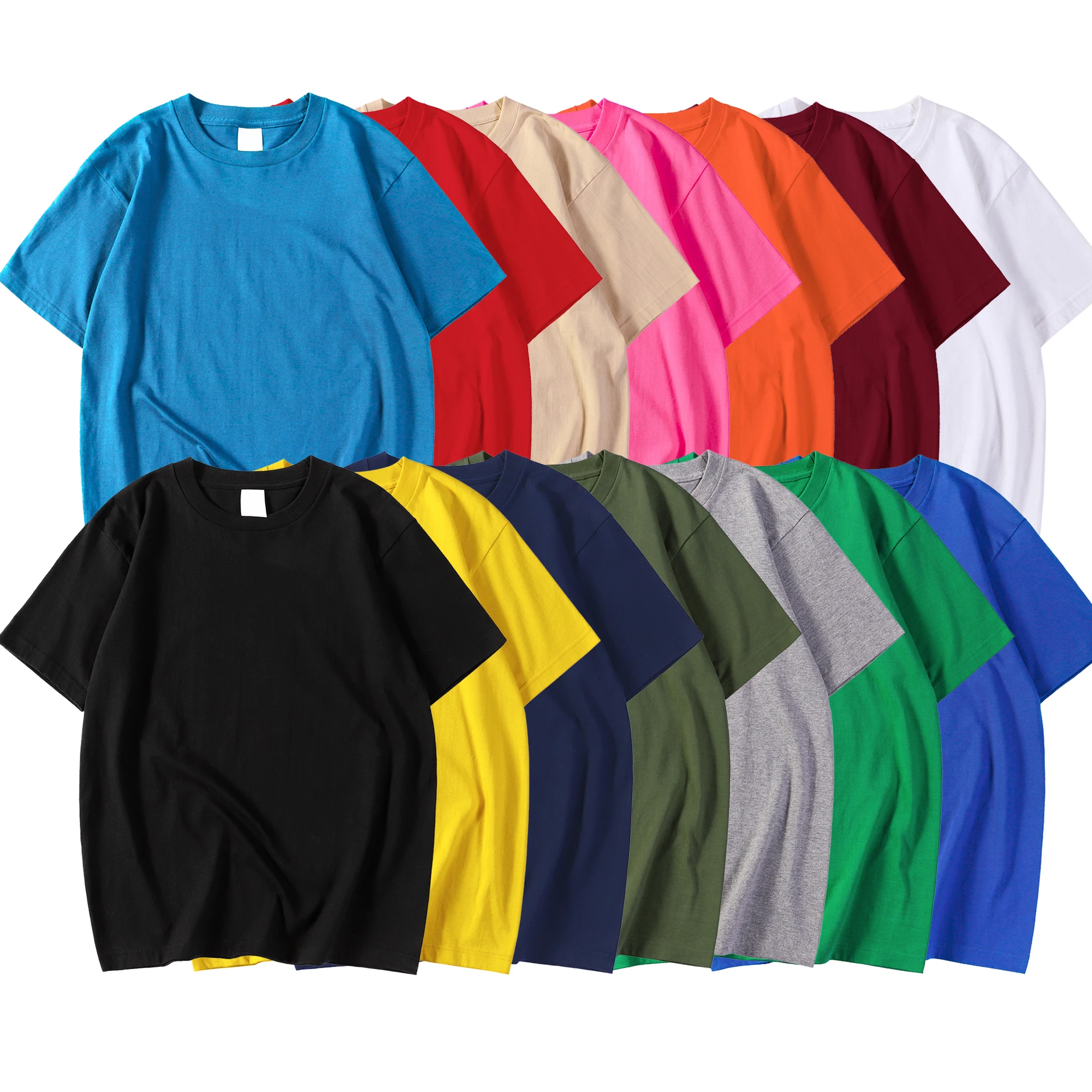New Candy Color 100% Cotton T-Shirts Men Women 16 Colors Oversized Short Sleeves High Quality Brand Tee Clothing Soft T Shirts