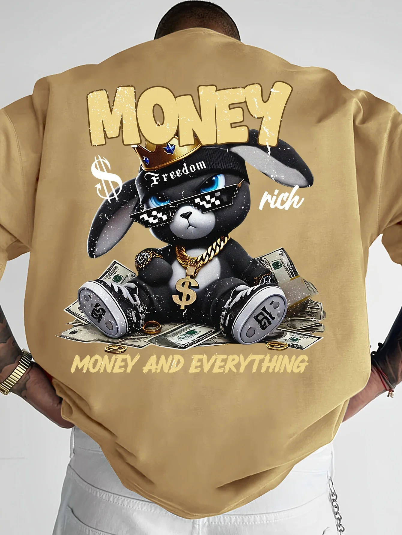 The New Men's T-Shirt for Summer 2025 Is a Casual Fashionable Sporty Breathable Soft and Simple 3D Letter Print
