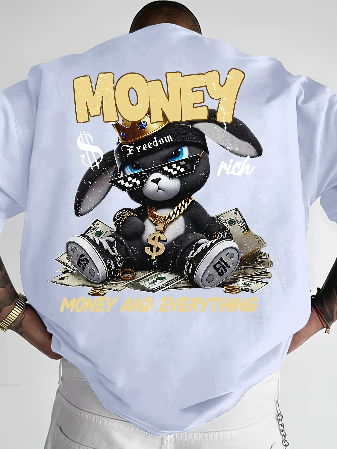 The New Men's T-Shirt for Summer 2025 Is a Casual Fashionable Sporty Breathable Soft and Simple 3D Letter Print