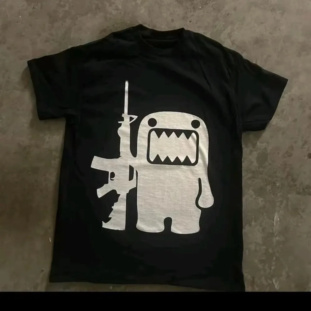 Fashion Kawaii Men T Shirt Pattern Y2K Cotton Print Round Neck Loose T-shirt Summer Women's Street Couple Tee Clothing
