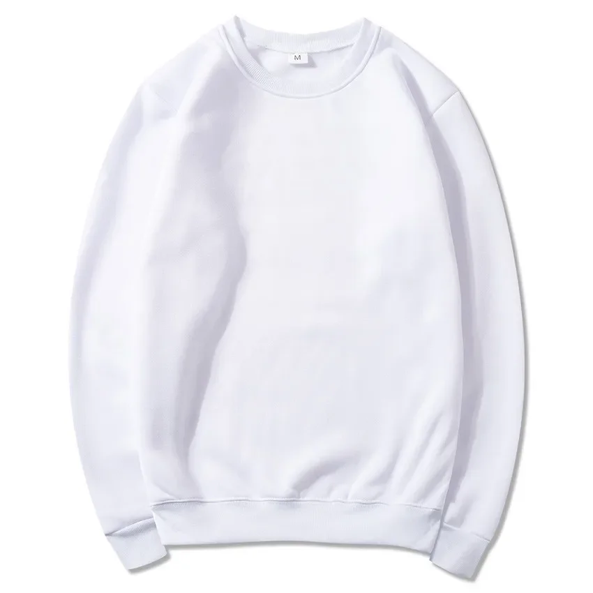 Korean Fashion Men's Round Neck Sweatshirts Autumn Long Sleeves Vacation Pullovers Tops Casual Popular Man Solid Sweat Shirts