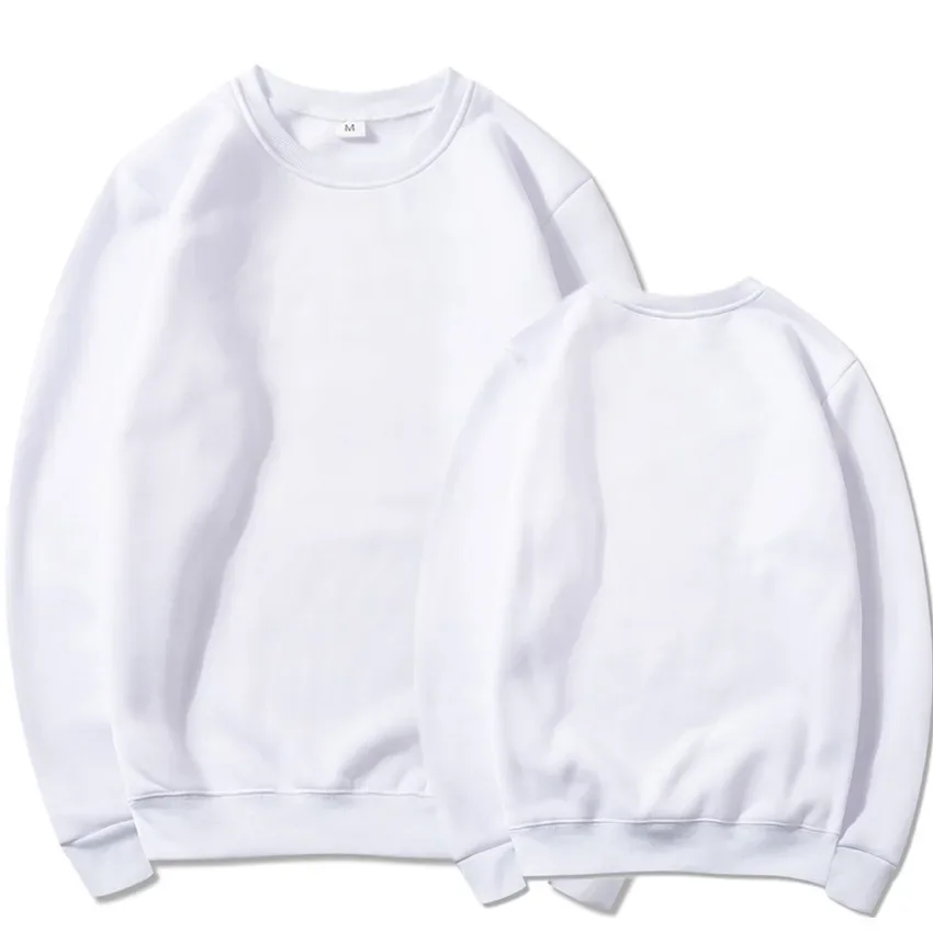 Korean Fashion Men's Round Neck Sweatshirts Autumn Long Sleeves Vacation Pullovers Tops Casual Popular Man Solid Sweat Shirts