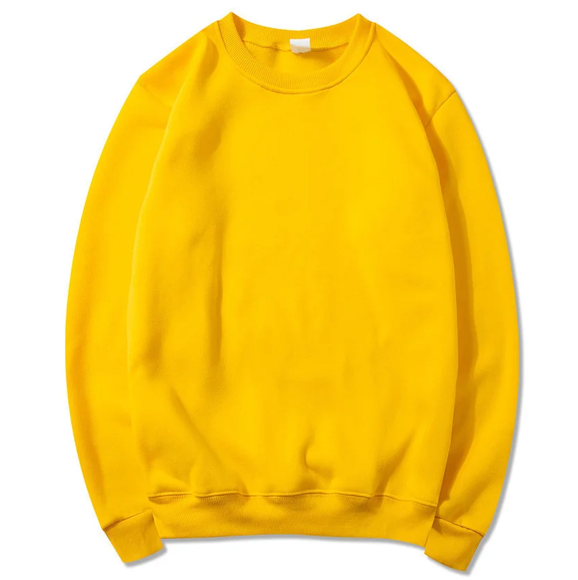 Korean Fashion Men's Round Neck Sweatshirts Autumn Long Sleeves Vacation Pullovers Tops Casual Popular Man Solid Sweat Shirts