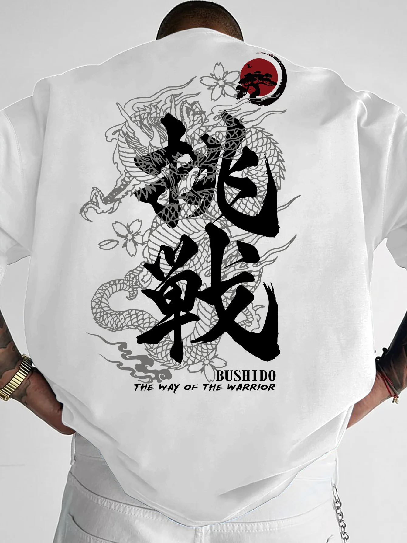 100% Cotton Men's T-shirt Street Style Short-sleeved Top with Dragon Pattern Print Suitable Summer Daily Commuting Casual Wear