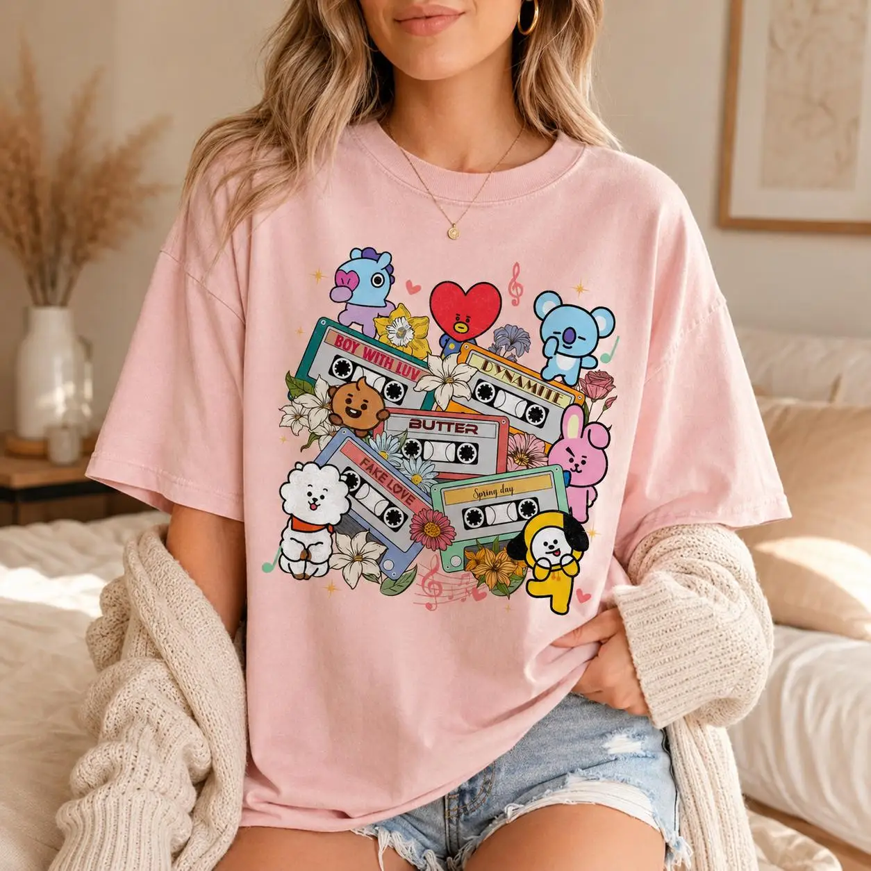 2026 New BT21 Jimin Arirang Unisex T-shirt Men Women Summer 100 Cotton Shirt Fashion High Quality Short Sleeved Top Streetwearv