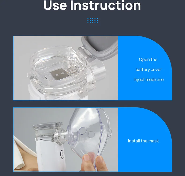 CONTEC VET Veterinary Handheld Portable Mesh Nebulizer Silent Ultrasonic Nebulizer NE-M01 VET