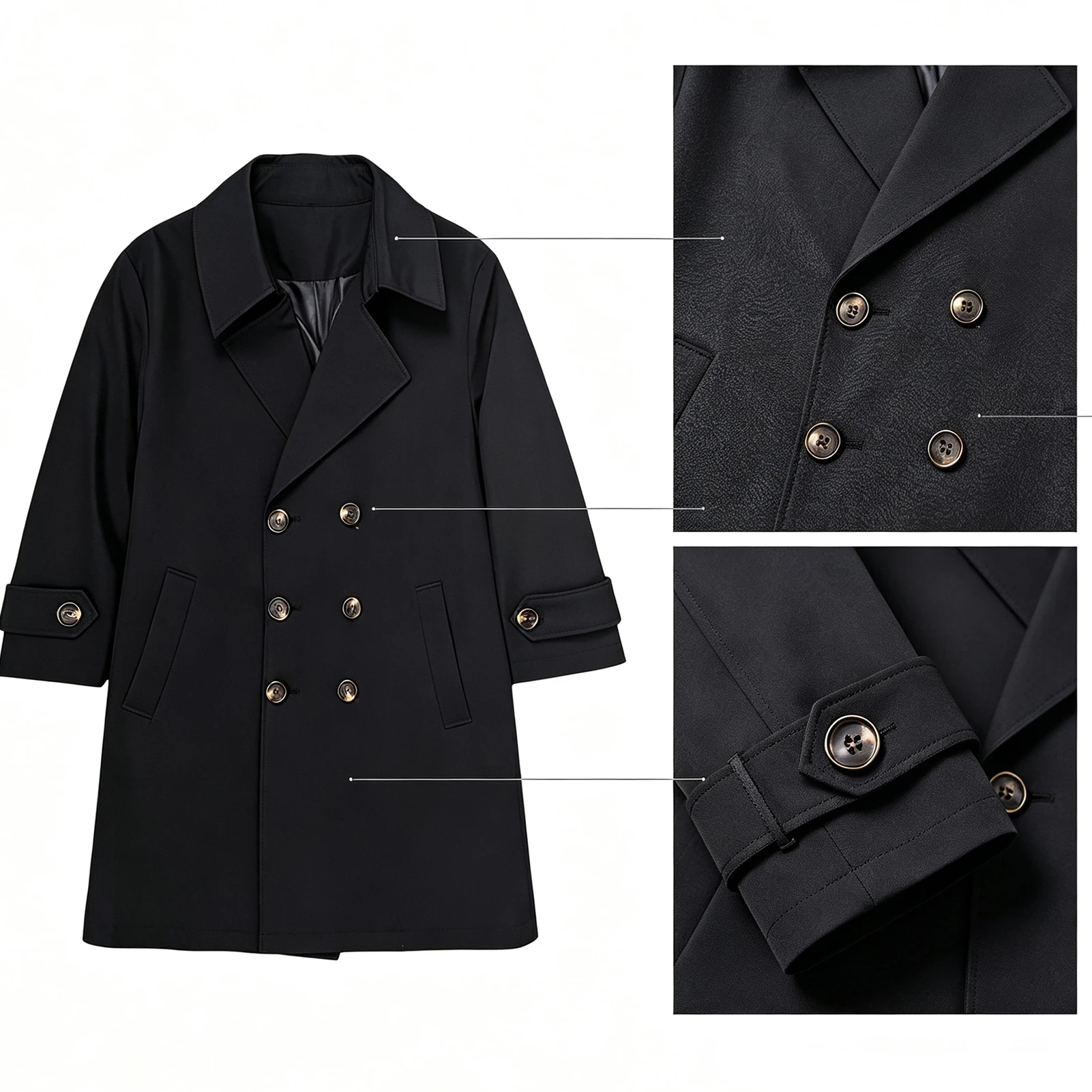 Trench Coat for Teen Girls,Autumn Long Sleeve Jacket,Kids Casual Fashion England Style Windbreaker,Double Breasted Kids Coat