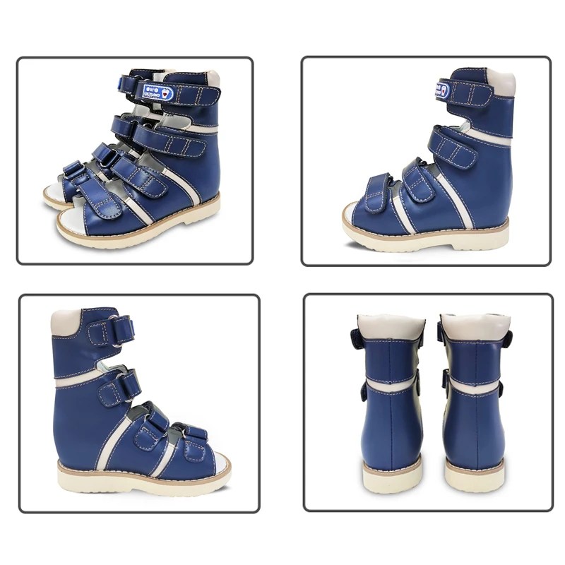 Toddler Boys Sandals Orthopedic Shoes For Children Casual High Top Baby Leather Clubfoot Medical Orthotics Footwear Size22-37
