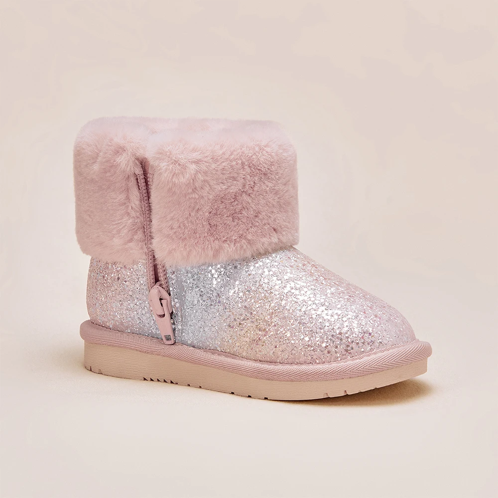 Dave Bella Children Snow Boots Winter Autumn Kids' Thick Warm Shoes Plush Ankle Boots Non-slip Footwear Uggs For Girls DB4254413