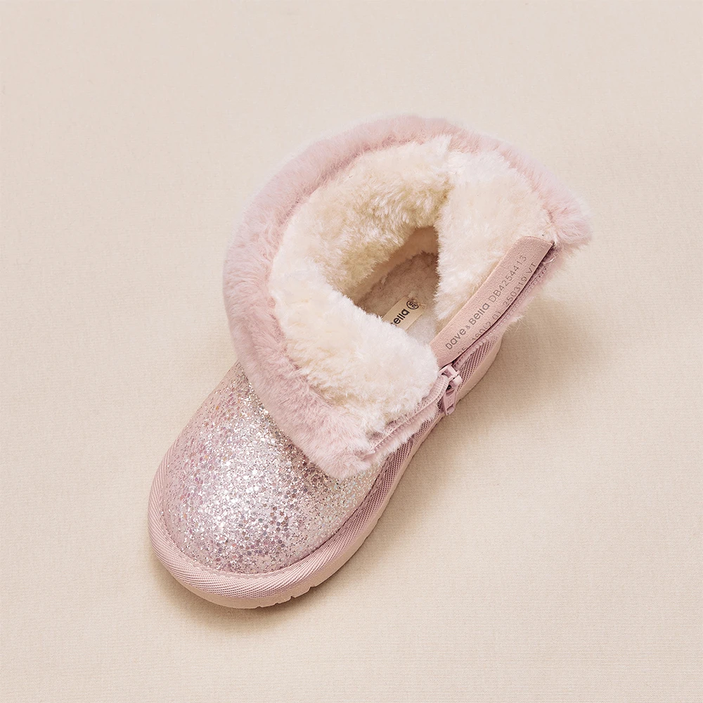 Dave Bella Children Snow Boots Winter Autumn Kids' Thick Warm Shoes Plush Ankle Boots Non-slip Footwear Uggs For Girls DB4254413