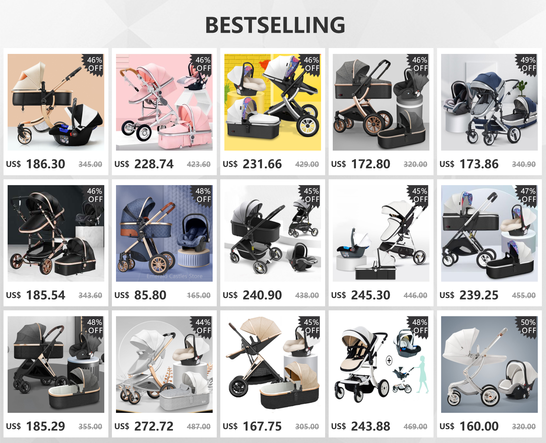 2025 New baby stroller High landscape 3 in 1 baby carriage Luxury Pushchair Baby Cradel Infant Carrier kinderwagen car 2in1