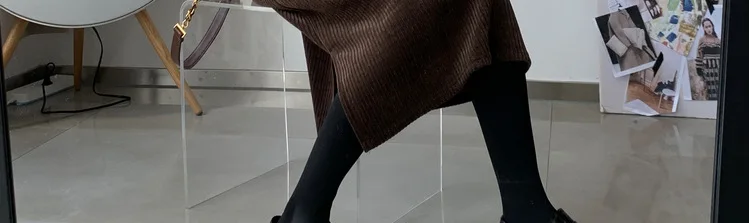 Maternity Fashion Clothes Fashion Skirt for Pregnant Women Winter Fall Design Adjustable Waist Loose Split Mid-length Skirt