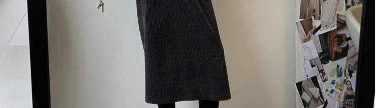 Maternity Fashion Clothes Fashion Skirt for Pregnant Women Winter Fall Design Adjustable Waist Loose Split Mid-length Skirt