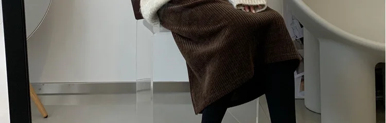 Maternity Fashion Clothes Fashion Skirt for Pregnant Women Winter Fall Design Adjustable Waist Loose Split Mid-length Skirt