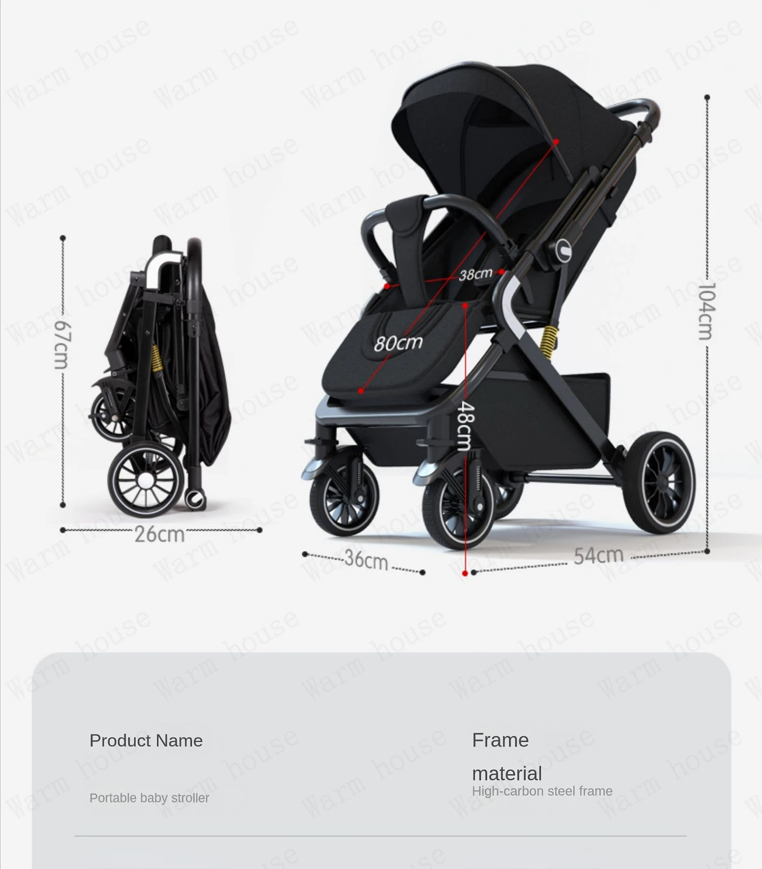 Lightweight baby stroller baby stroller 0 to 3 years Baby stroller with baby comfort Sit and lie multiple child stroller
