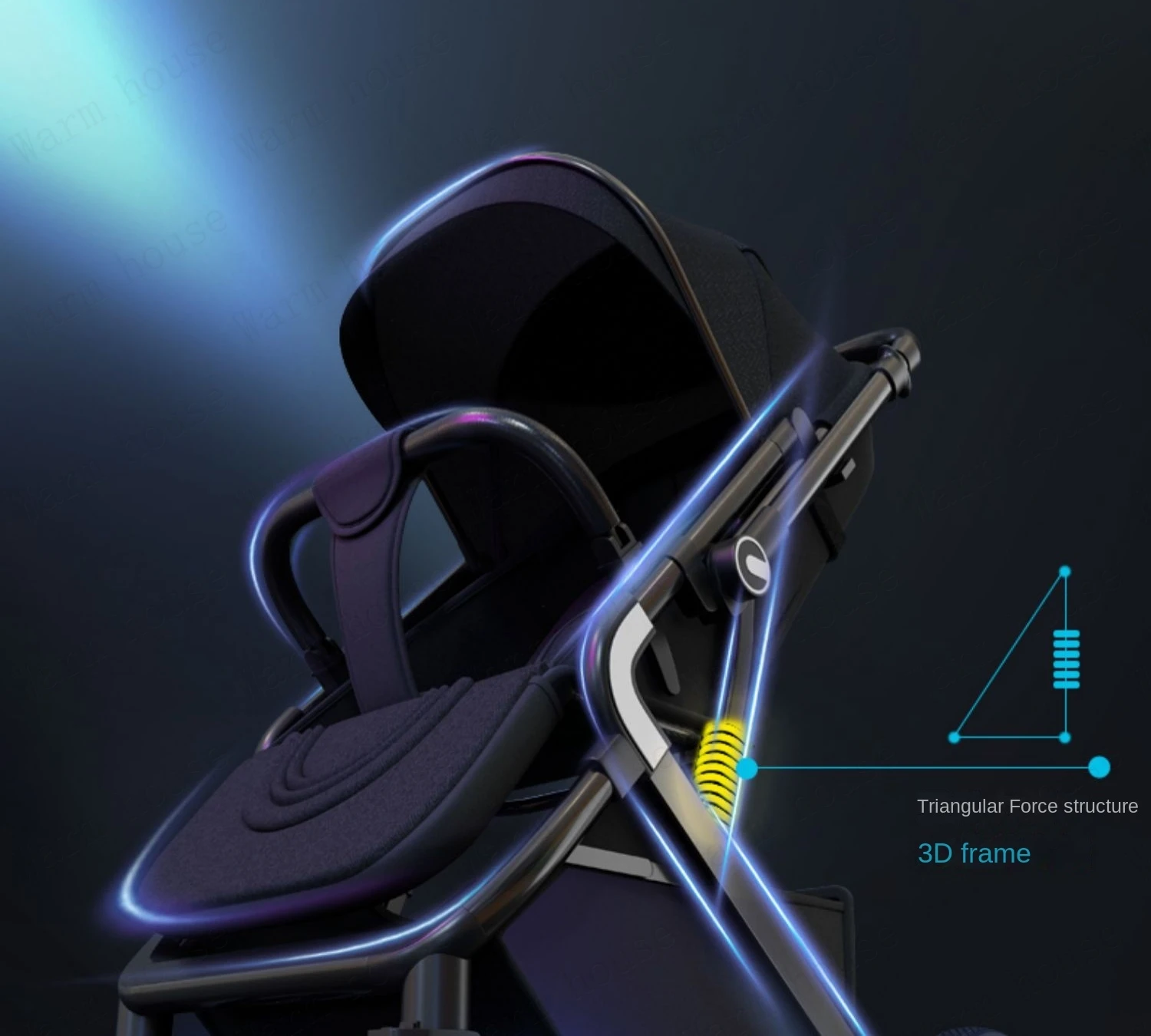 Lightweight baby stroller baby stroller 0 to 3 years Baby stroller with baby comfort Sit and lie multiple child stroller