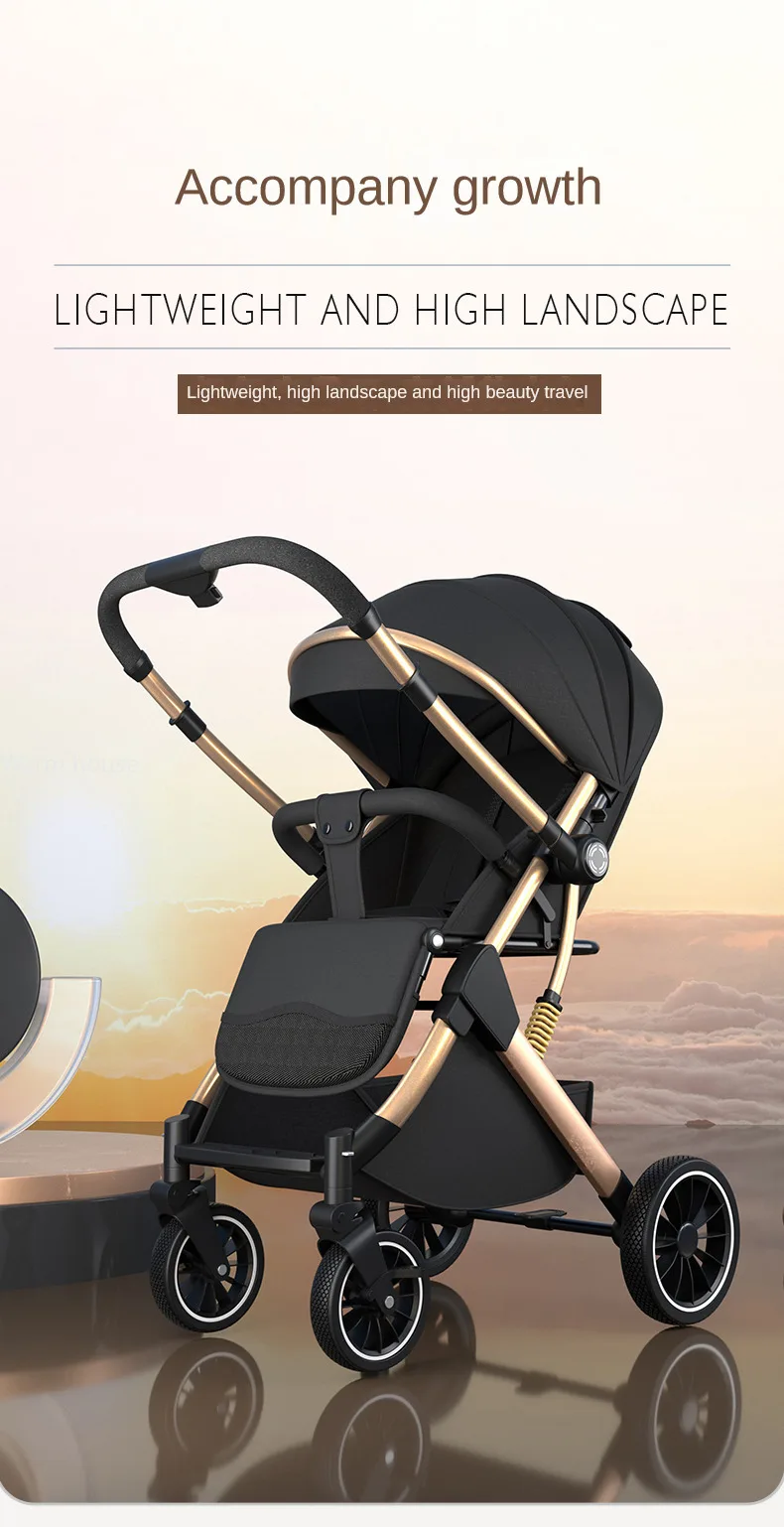 Lightweight baby stroller baby stroller 0 to 3 years Baby stroller with baby comfort Sit and lie multiple child stroller