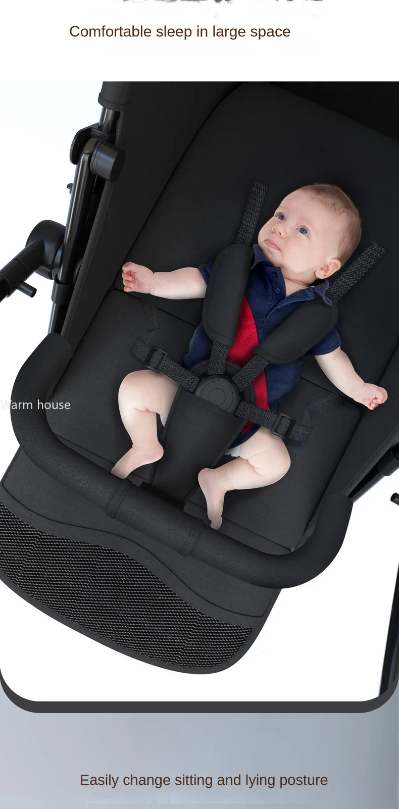 Lightweight baby stroller baby stroller 0 to 3 years Baby stroller with baby comfort Sit and lie multiple child stroller