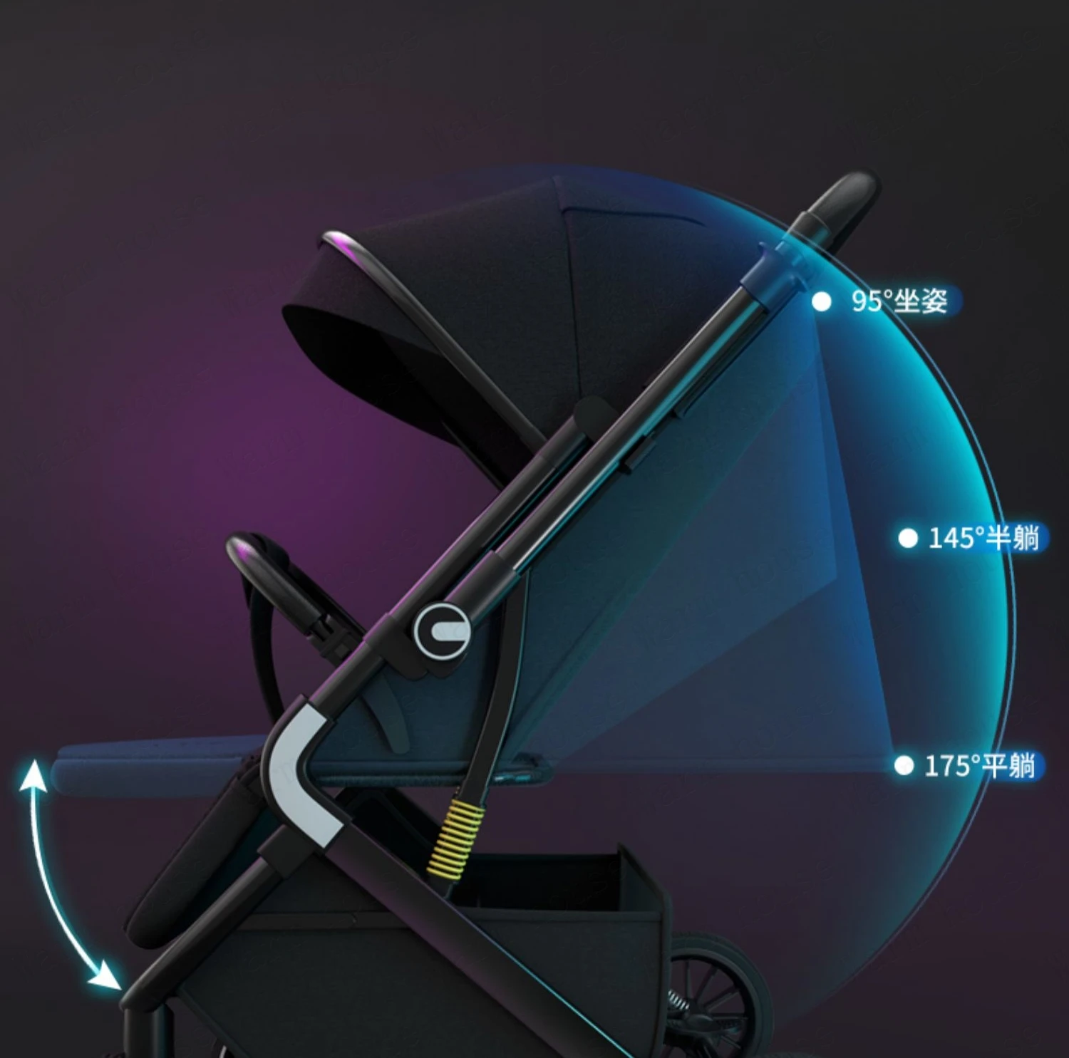Lightweight baby stroller baby stroller 0 to 3 years Baby stroller with baby comfort Sit and lie multiple child stroller