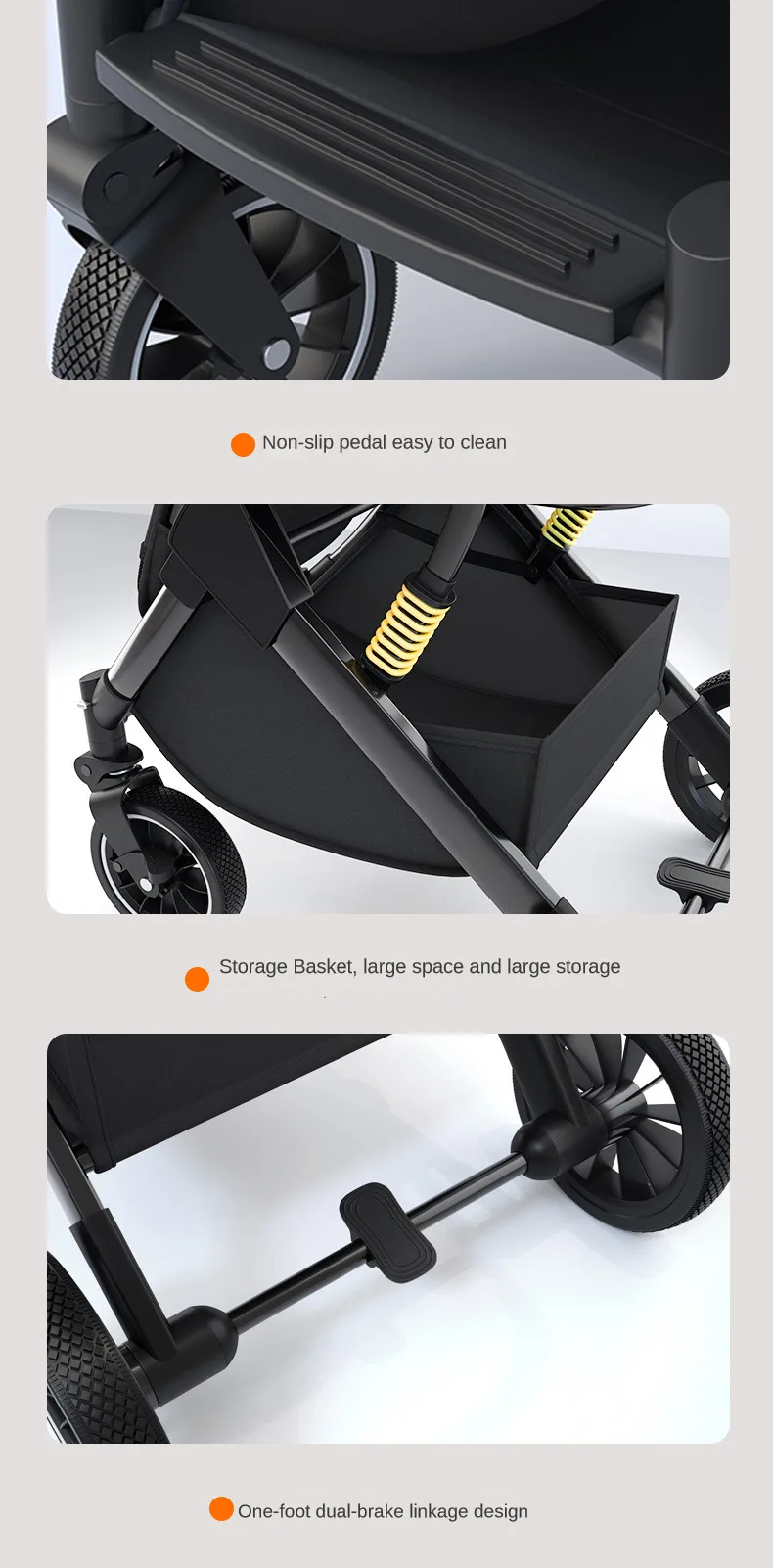 Lightweight baby stroller baby stroller 0 to 3 years Baby stroller with baby comfort Sit and lie multiple child stroller