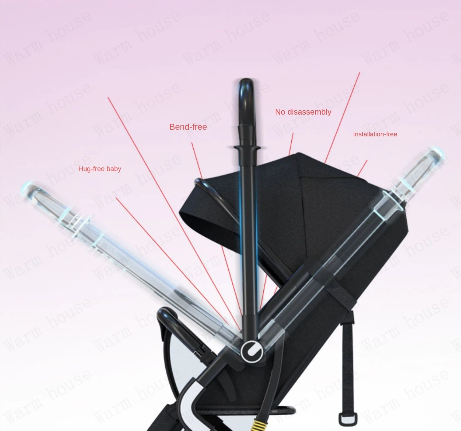 Lightweight baby stroller baby stroller 0 to 3 years Baby stroller with baby comfort Sit and lie multiple child stroller