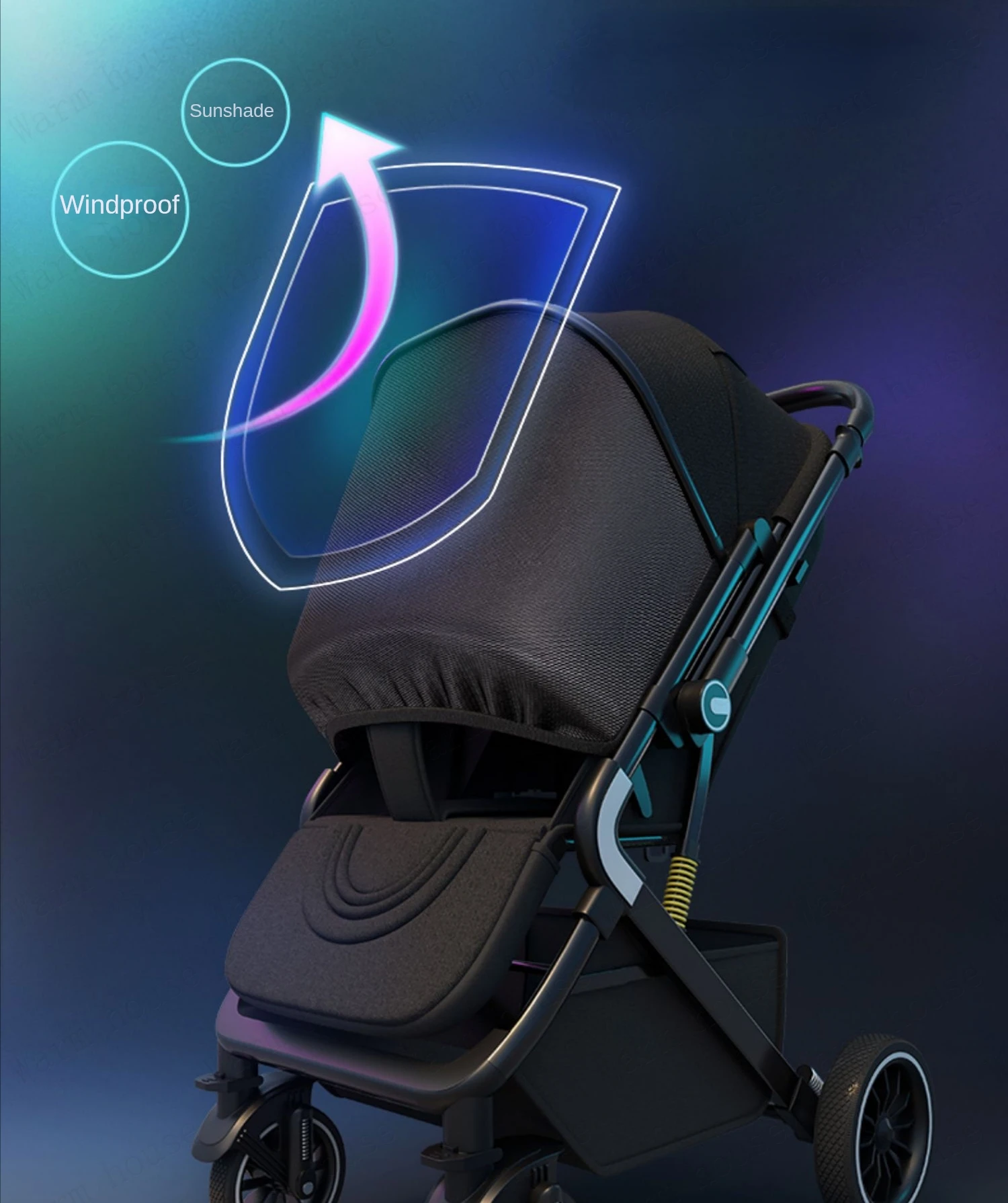 Lightweight baby stroller baby stroller 0 to 3 years Baby stroller with baby comfort Sit and lie multiple child stroller