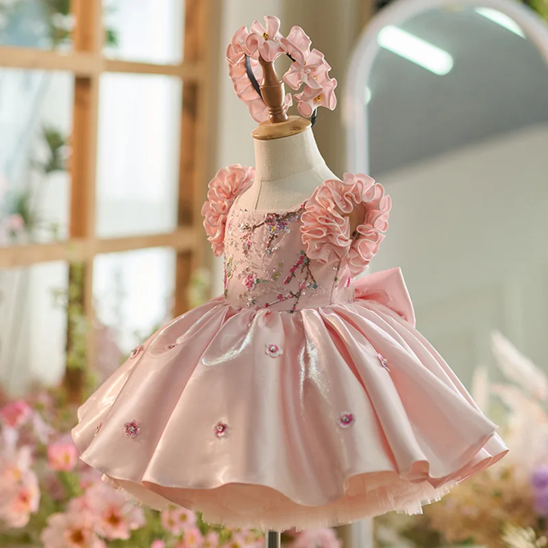 New Baby High-End Dress Is Suitable for 0-4-Year-Old Baby Old Party Dress Girl Dress Embroidered Sweet Children's Clothing