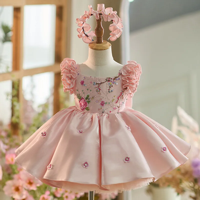 New Baby High-End Dress Is Suitable for 0-4-Year-Old Baby Old Party Dress Girl Dress Embroidered Sweet Children's Clothing