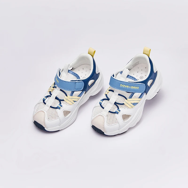Dave Bella Kids Children Sandals Boys Girls Shoes 2025 Summer Boys Baby Hollow Out Breathable Mesh Casual Sneakers DB2240278